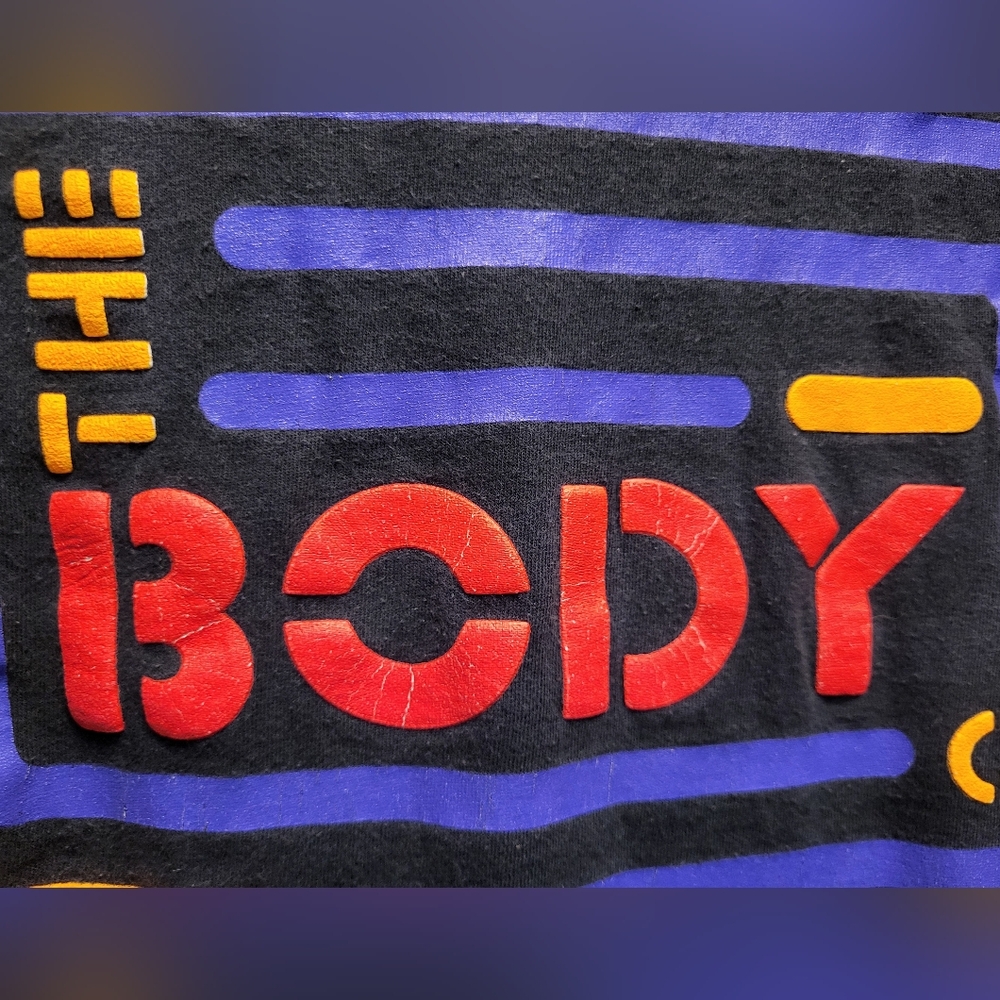 Vintage The Body Co. Black Graphic Cutoff T-Shirt - Size M - Picture 6 of 6